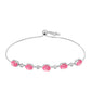 Brățară din Argint 925 ( 4.24 grame ) cu Opal Lega Dembi Roz și Topaz Alb 2.36 Carate