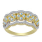 Inel din Argint 925 Placat cu Aur ( 4.01 grame ) cu Moissanit de Gheață și Topaz Alb 1.01 Carate