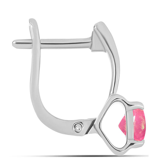 Cercei din Argint 925 ( 3.2 grame ) cu Opal Lega Dembi Roz 0.58 Carate