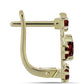 Cercei din Argint 925 Placat cu Aur ( 4.92 grame ) cu Granat Barton 2.22 Carate