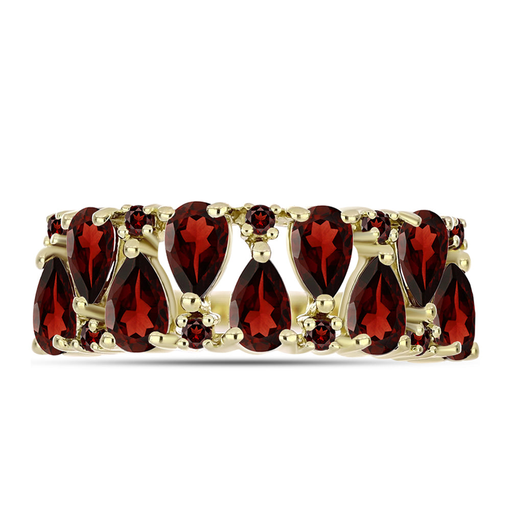 Inel din Argint 925 Placat cu Aur ( 3.06 grame ) cu Granat Barton 2.52 Carate 2 