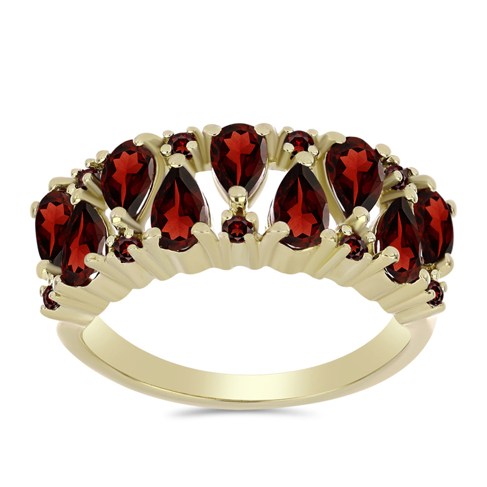 Inel din Argint 925 Placat cu Aur ( 3.06 grame ) cu Granat Barton 2.52 Carate