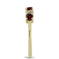 Inel din Argint 925 Placat cu Aur ( 1.75 grame ) cu Granat Barton și Topaz Alb 0.71 Carate