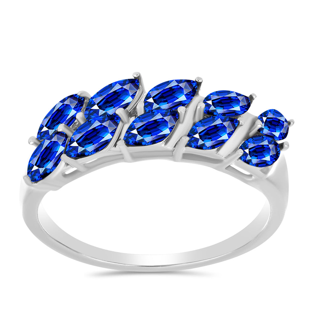 Inel din Argint 925 ( 2.54 grame ) cu Safir Albastru Australian 2.11 Carate 3 