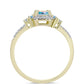 Inel din Argint 925 Placat cu Aur ( 2.54 grame ) cu Moissanit de Gheață și Zircon Alb 1.56 Carate