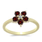 Inel din Argint 925 Placat cu Aur ( 2.06 grame ) cu Granat Barton și Topaz Alb 0.69 Carate