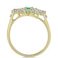 Inel din Argint 925 Placat cu Aur ( 3.57 grame ) cu Smarald Columbian și Diamant Alb 2.97 Carate