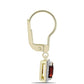 Cercei din Argint 925 Placat cu Aur ( 2.28 grame ) cu Granat Barton și Topaz Alb 1.68 Carate