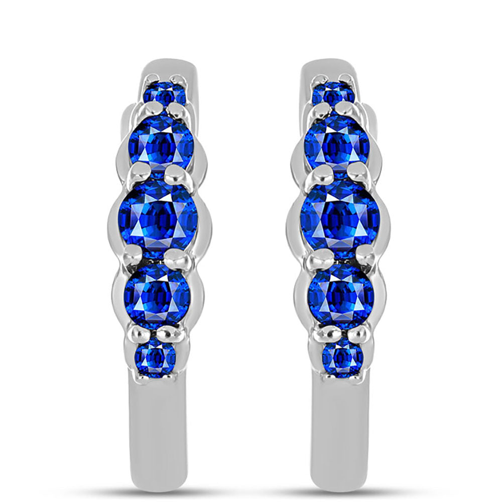 Cercei din Argint 925 ( 3.54 grame ) cu Safir Albastru Australian 0.76 Carate