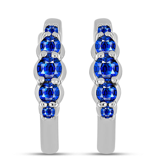 Cercei din Argint 925 ( 3.54 grame ) cu Safir Albastru Australian 0.76 Carate