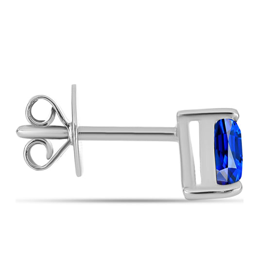 Cercei din Argint 925 ( 1.12 grame ) cu Safir Albastru Australian 1.15 Carate