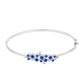 Brățară din Argint 925 ( 12.67 grame ) cu Safir Albastru Australian și Topaz Alb 1.33 Carate