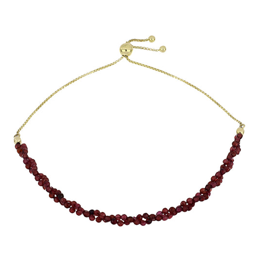 Brățară din Argint 925 Placat cu Aur ( 1.75 grame ) cu Granat Barton 15.02 Carate