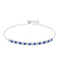 Brățară din Argint 925 ( 4.89 grame ) cu Safir Albastru Australian și Topaz Alb 2.93 Carate