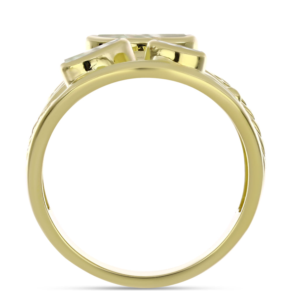 Inel din Argint 925 Placat cu Aur ( 7.02 grame ) cu Sidef 2.59 Carate 2 