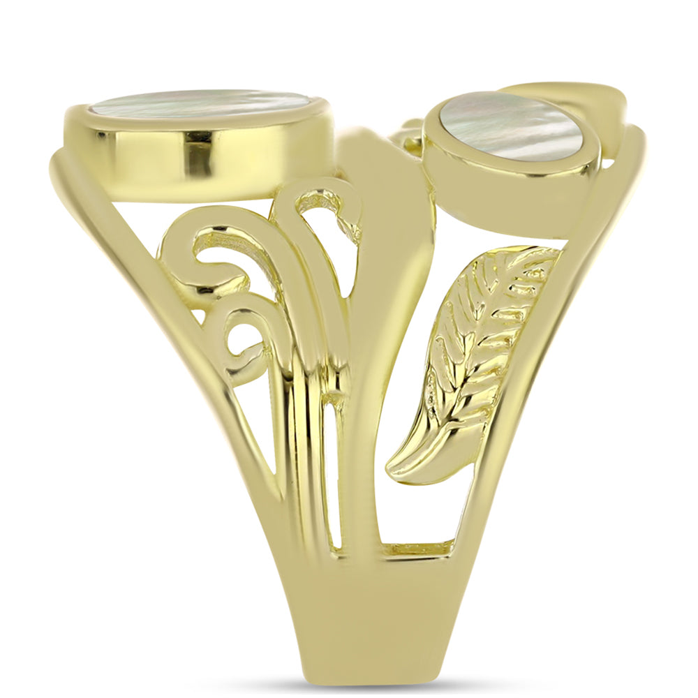 Inel din Argint 925 Placat cu Aur ( 7.02 grame ) cu Sidef 2.59 Carate