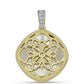 Pandantiv din Argint 925 Placat cu Aur ( 3.86 grame ) cu Sidef și Topaz Alb 8.34 Carate