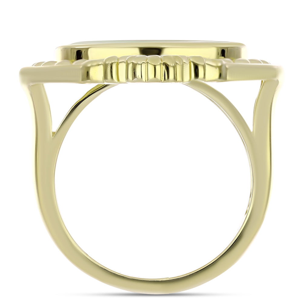 Inel din Argint 925 Placat cu Aur ( 8.64 grame ) cu Sidef 4.31 Carate 2 