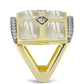 Inel din Argint 925 Placat cu Aur ( 10.33 grame ) cu Sidef și Topaz Alb 6.7 Carate