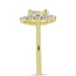 Inel din Argint 925 Placat cu Aur ( 2.44 grame ) cu Sidef și Topaz Alb 1.14 Carate