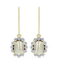 Cercei din Argint 925 Placat cu Aur ( 2.68 grame ) cu Sidef și Topaz Alb 2.02 Carate