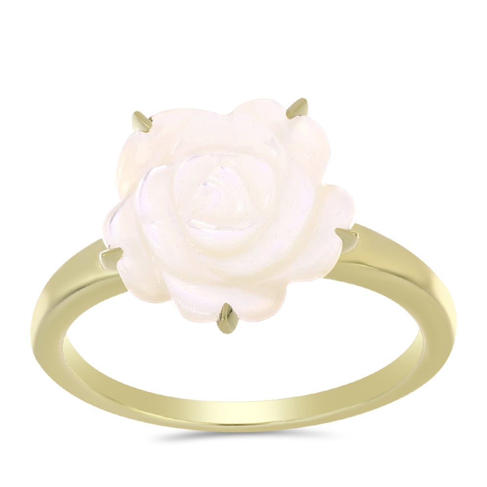 Inel din Argint 925 Placat cu Aur ( 2.53 grame ) cu Sidef 2.59 Carate