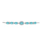 Brățară din Argint 925 ( 4.07 grame ) cu Cuarț Paraiba și Topaz Alb 2.77 Carate