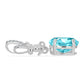 Pandantiv din Argint 925 ( 1.35 grame ) cu Cuarț Paraiba și Topaz Alb 2.48 Carate