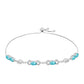 Brățară din Argint 925 ( 5.44 grame ) cu Cuarț Paraiba și Topaz Alb 2.62 Carate