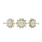 Brățară din Argint 925 Placat cu Aur ( 9.71 grame ) cu Sidef și Topaz Alb 5.97 Carate