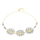 Brățară din Argint 925 Placat cu Aur ( 9.71 grame ) cu Sidef și Topaz Alb 5.97 Carate