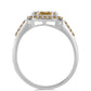 Inel din Argint 925 ( 2.65 grame ) cu Moissanite Șampanie 0.97 Carate