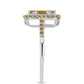 Inel din Argint 925 ( 2.65 grame ) cu Moissanite Șampanie 0.97 Carate