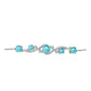 Brățară din Argint 925 ( 5.46 grame ) cu Cuarț Paraiba și Topaz Alb 2.41 Carate
