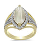 Inel din Argint 925 Placat cu Aur ( 5.02 grame ) cu Sidef și Topaz Alb 3.41 Carate