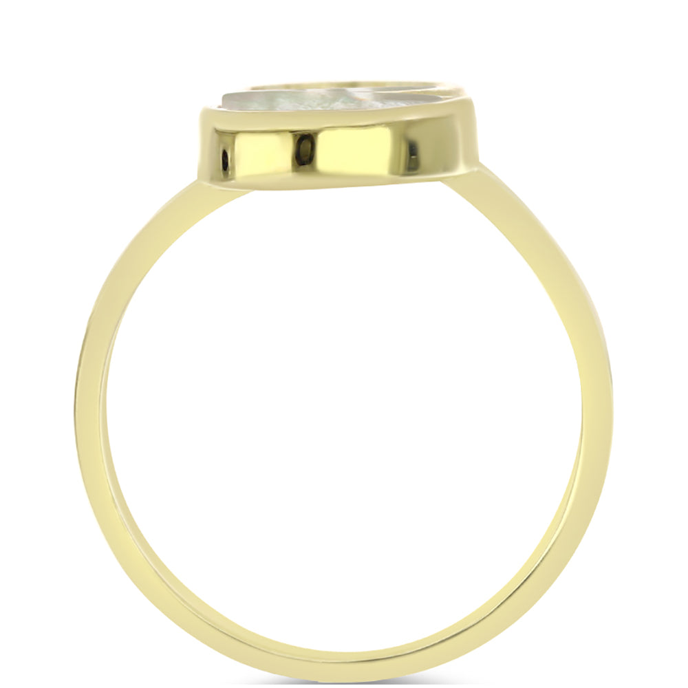 Inel din Argint 925 Placat cu Aur ( 3.73 grame ) cu Sidef 2.99 Carate 2 