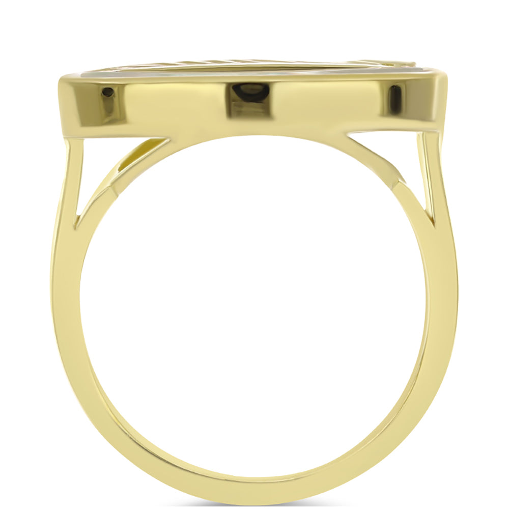 Inel din Argint 925 Placat cu Aur ( 4.78 grame ) cu Sidef 3.86 Carate 2 