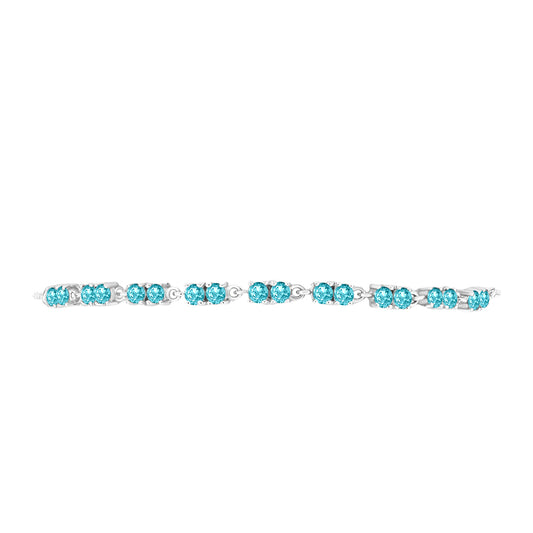 Brățară din Argint 925 ( 4.75 grame ) cu Cuarț Paraiba 1.77 Carate