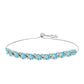 Brățară din Argint 925 ( 7.91 grame ) cu Cuarț Paraiba și Topaz Alb 3.06 Carate