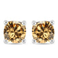Cercei din Argint 925 ( 1.56 grame ) cu Moissanite Șampanie 2.54 Carate