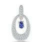 Pandantiv din Argint 925 ( 1.42 grame ) cu Tanzanit AAA și Topaz Alb 0.73 Carate