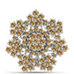 Broşă din Argint 925 ( 3.11 grame ) cu Moissanite Șampanie 1.26 Carate