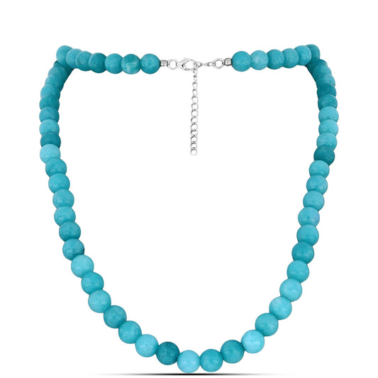 Colier din Argint 925 ( 1.03 grame ) cu Cuarț Paraiba 216 Carate