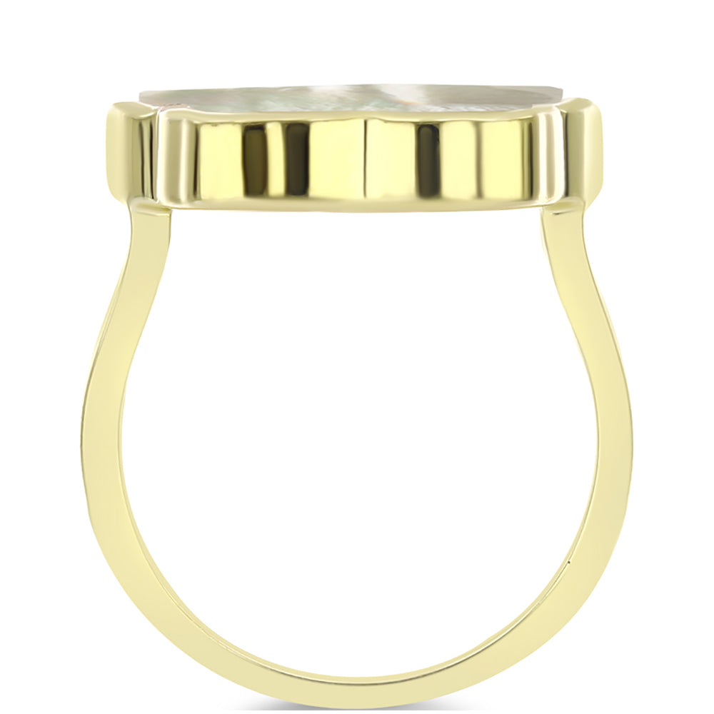 Inel din Argint 925 Placat cu Aur ( 3.56 grame ) cu Sidef 5.01 Carate 2 