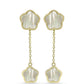 Cercei din Argint 925 Placat cu Aur ( 4.6 grame ) cu Sidef 6.14 Carate