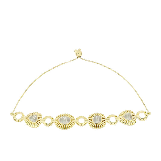 Brățară din Argint 925 Placat cu Aur ( 14.13 grame ) cu Sidef 3.72 Carate