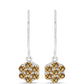 Cercei din Argint 925 ( 1.64 grame ) cu Moissanite Șampanie 0.88 Carate