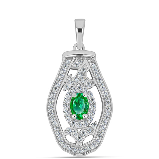 Pandantiv din Argint 925 ( 3.17 grame ) cu Granat Kijani și Topaz Alb 0.98 Carate