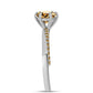 Inel din Argint 925 ( 2.53 grame ) cu Moissanite Șampanie 1.18 Carate