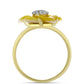 Inel din Argint 925 Placat cu Aur ( 3.41 grame ) cu Sidef și Topaz Alb 3.39 Carate